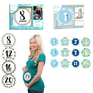 🩷🩷🩷PEARHEAD Pregnancy Belly Bump Stickers& FIRST YEAR MILESTONE Stickers NEW